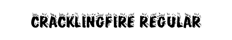 CracklingFire Regular font preview