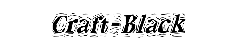 Craft-Black font preview