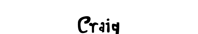Craig font preview