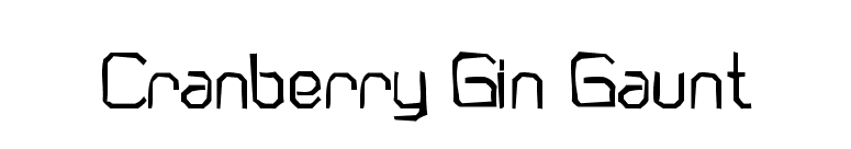 Cranberry Gin Gaunt font preview