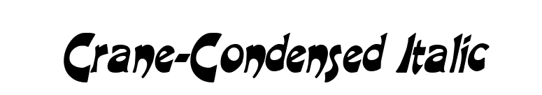 Crane-Condensed Italic font preview