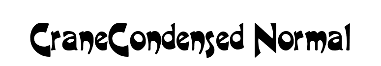CraneCondensed Normal font preview