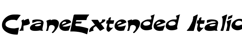 CraneExtended Italic font preview