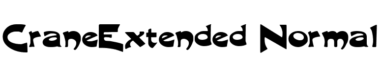 CraneExtended Normal font preview