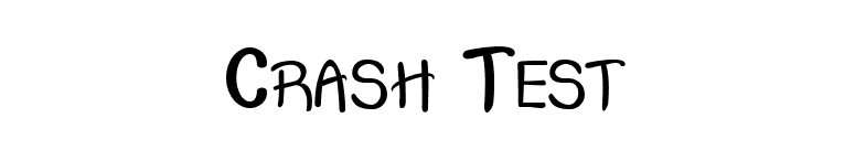 Crash Test font preview