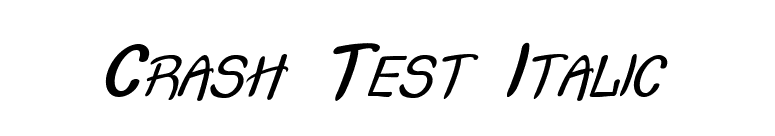 Crash Test Italic font preview