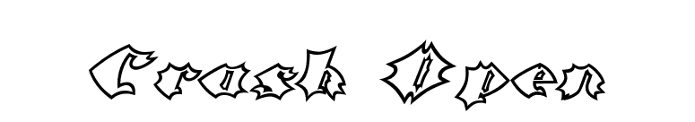 Crash Open font preview