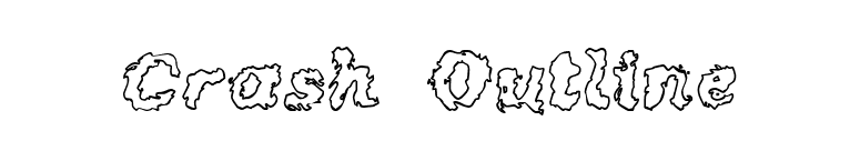 Crash Outline font preview