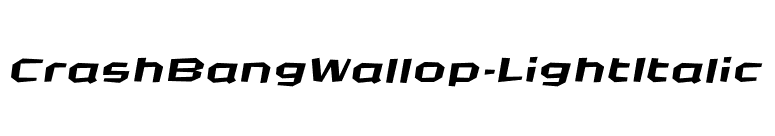 CrashBangWallop-LightItalic font preview