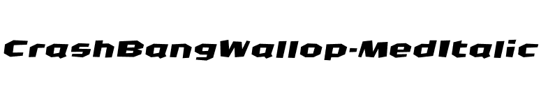 CrashBangWallop-MedItalic font preview