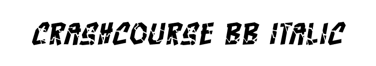 Crashcourse BB Italic font preview