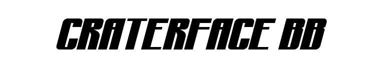 CraterFace BB font preview