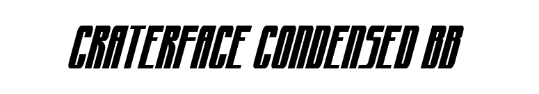 CraterFace Condensed BB font preview