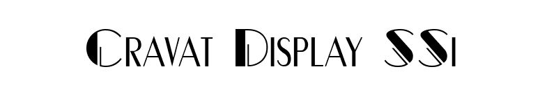 Cravat Display SSi font preview