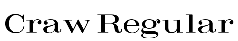 Craw Regular font preview