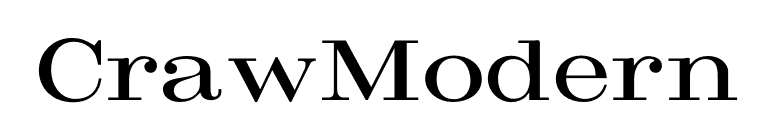 CrawModern font preview