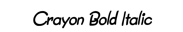 Crayon Bold Italic font preview