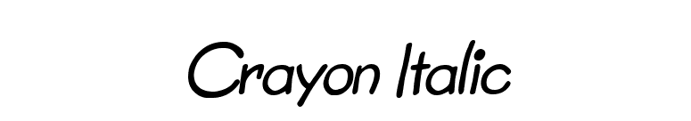 Crayon Italic font preview
