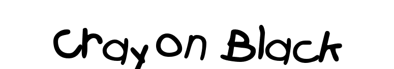 Crayon Black font preview