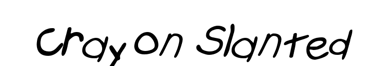 Crayon Slanted font preview