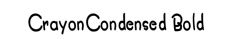 CrayonCondensed Bold font preview