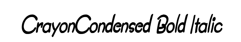 CrayonCondensed Bold Italic font preview