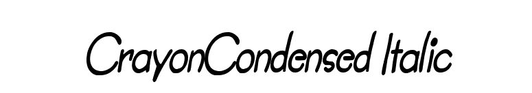 CrayonCondensed Italic font preview