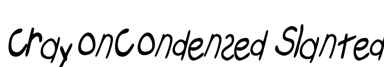 CrayonCondensed Slanted font preview