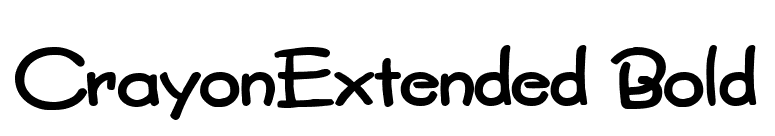 CrayonExtended Bold font preview