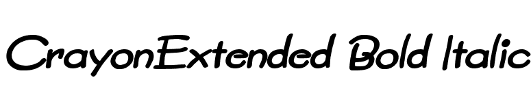 CrayonExtended Bold Italic font preview