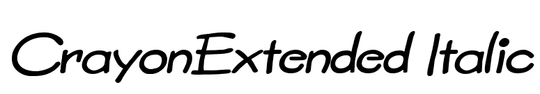 CrayonExtended Italic font preview