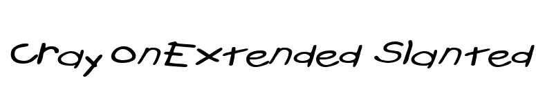CrayonExtended Slanted font preview