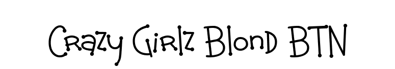 Crazy Girlz Blond BTN font preview