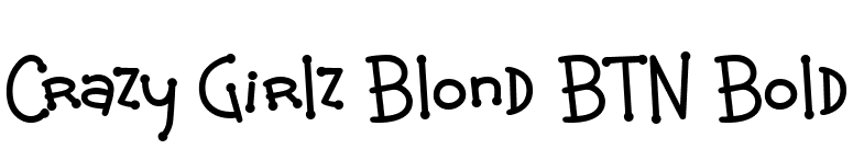 Crazy Girlz Blond BTN Bold font preview
