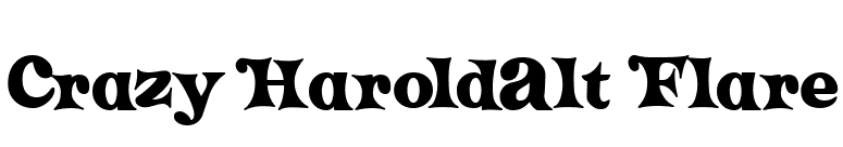 Crazy HaroldAlt Flare font preview