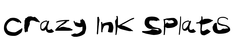 Crazy Ink Splats
 font preview