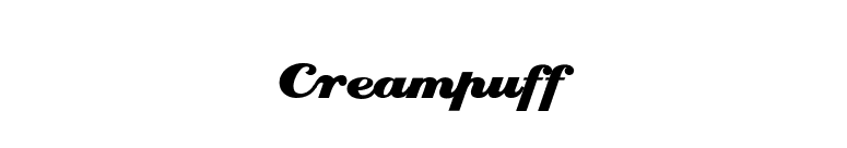 Creampuff font preview