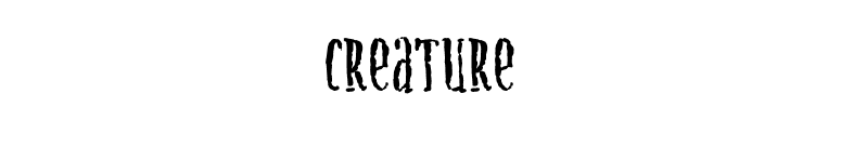 Creature font preview