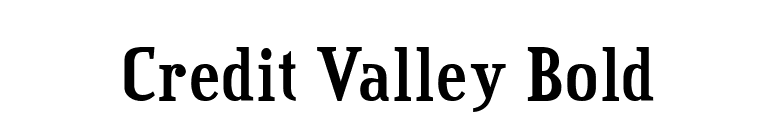Credit Valley Bold font preview
