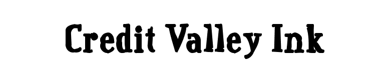 Credit Valley Ink font preview