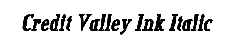 Credit Valley Ink Italic font preview