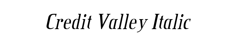 Credit Valley Italic font preview