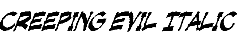 Creeping Evil Italic font preview