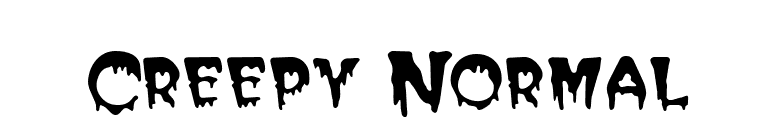 Creepy Normal font preview