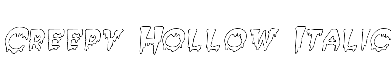 Creepy Hollow Italic font preview