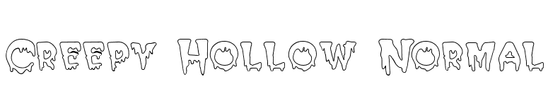 Creepy Hollow Normal font preview