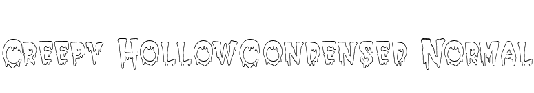 Creepy HollowCondensed Normal font preview