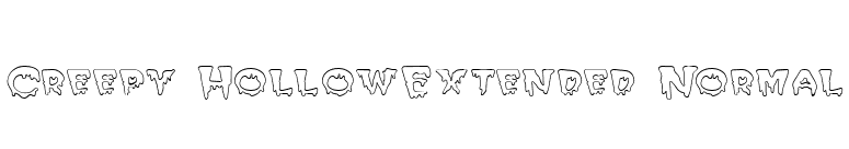 Creepy HollowExtended Normal font preview