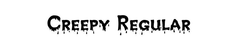 Creepy Regular font preview