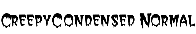 CreepyCondensed Normal font preview